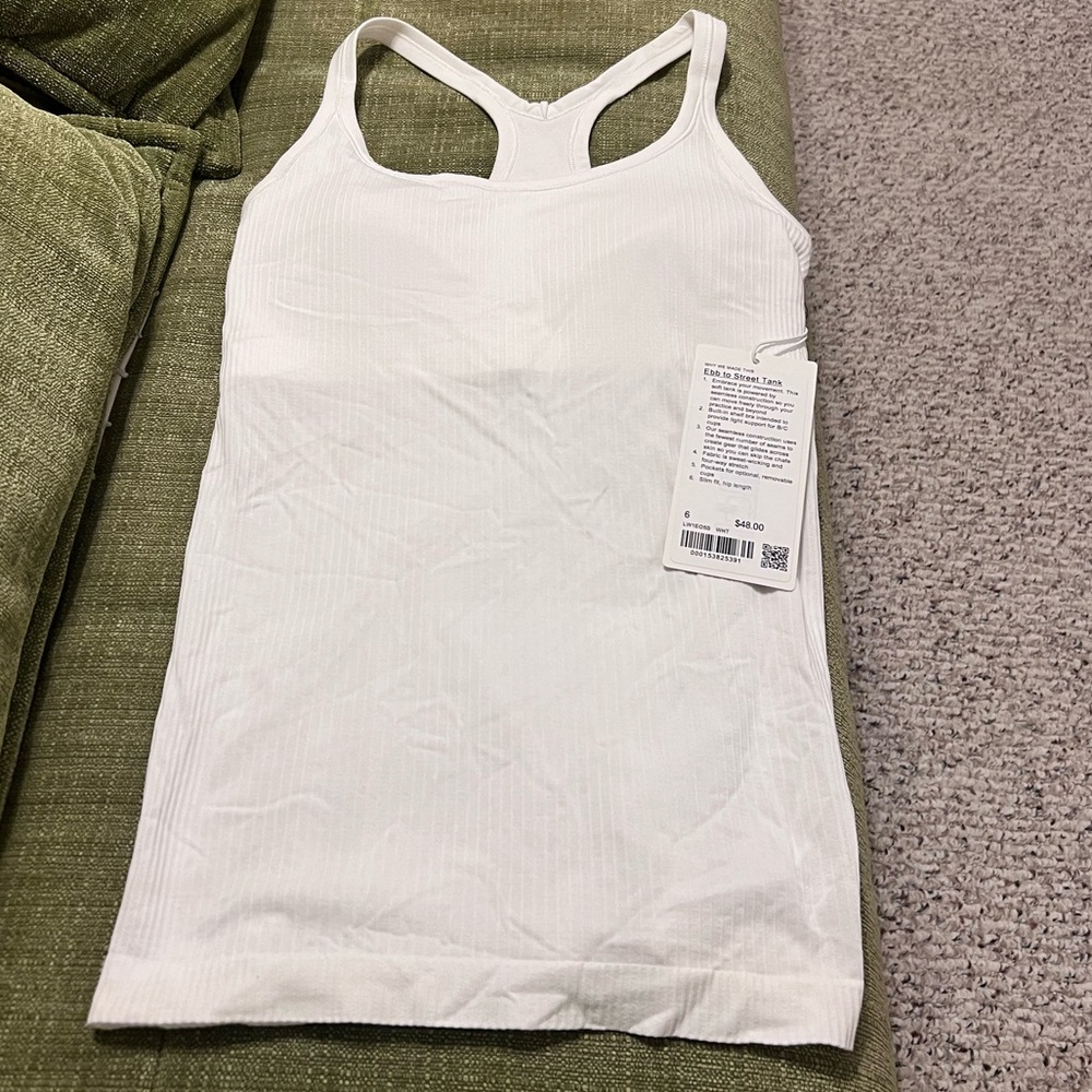 New Lululemon ebb to street tank top